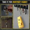 Carabiner Clip – Double Spring snap Hook- 5 Pack S-Biners – Locking Key Ring – Mini Carabiners(Black)