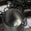 M-Tac 8.5oz Camping Mug with Collapsible Carabiner Handle – Stainless Steel Travel Cup for Hiking Coffee Tea