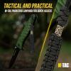 M-Tac Knife Lanyard with Metal Bead – Paracord Lanyard for Knives & EDC – Knife Fob Pull Cord – Durable Paracord Accessory(Black)