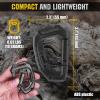 M-Tac Military Plastic Tactical Carabiners – Multi Purpose 3,7х2,2 inches Carabiner Clip Tactical D Ring – Plastic D-Clips Pack of 5(Black)