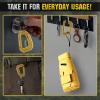 M-Tac Military Plastic Tactical Carabiners – Multi Purpose 3,7х2,2 inches Carabiner Clip Tactical D Ring – Plastic D-Clips Pack of 5(Coyote)