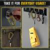 M-Tac Tactical 3.5″ Plastic Carabiner – Multipurpose Hard Polymer Gear Clip – D Shape Ring Spring Snap Gear Clip for Outdoor Travelling Camping (Pack of 5)(Olive)