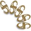 Carabiner Clip – Double Spring snap Hook- 5 Pack S-Biners – Locking Key Ring – Mini Carabiners(Coyote)