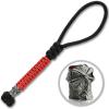 M-Tac Knife Lanyard with Bead – Paracord Lanyard for Knives & EDC – Tactical Knife Fob Pull Cord – Durable Paracord Accessory(Black)