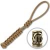 M-Tac Knife Lanyard with Metal Bead – Paracord Lanyard for Knives & EDC – Knife Fob Pull Cord – Durable Paracord Accessory(Coyote)