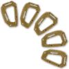 M-Tac Military Plastic Tactical Carabiners – Multi Purpose 3,7х2,2 inches Carabiner Clip Tactical D Ring – Plastic D-Clips Pack of 5(Coyote)