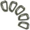 M-Tac Military Plastic Tactical Carabiners – Multi Purpose 3,7х2,2 inches Carabiner Clip Tactical D Ring – Plastic D-Clips Pack of 5(Olive)