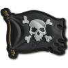 M-Tac Morale Patch Jolly Roger Pirate Flag – PVC Patches for Vest, Backpacks, Hats – Tactical Military Patch with Hook Fastener Backing (Olive/Black)(Black)