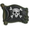 M-Tac Morale Patch Jolly Roger Pirate Flag – PVC Patches for Vest, Backpacks, Hats – Tactical Military Patch with Hook Fastener Backing (Olive/Black)(Olive/Black)