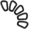 M-Tac Tactical 3.5″ Plastic Carabiner – Multipurpose Hard Polymer Gear Clip – D Shape Ring Spring Snap Gear Clip for Outdoor Travelling Camping (Pack of 5)(Black)