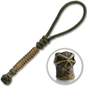 M-Tac Knife Lanyard with Bead – Paracord Lanyard for Knives & EDC – Tactical Knife Fob Pull Cord – Durable Paracord Accessory(Olive)