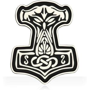 M-Tac Mjolnir Viking 3D PVC Morale Patches Military Tactical Army Morale (White)(Mjölnir White)