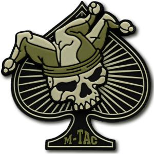 M-Tac Morale Patch Joker Skull Death Card Tactical 3D PVC (Olive)(Black-Olive)