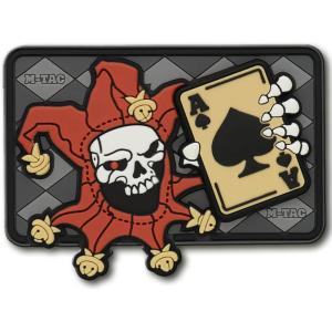 M-Tac Morale Patch Joker Skull Death Card Tactical 3D PVC (Olive)(Multicolored)