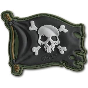 M-Tac Morale Patch Jolly Roger Pirate Flag – PVC Patches for Vest, Backpacks, Hats – Tactical Military Patch with Hook Fastener Backing (Olive/Black)(Olive/Black)