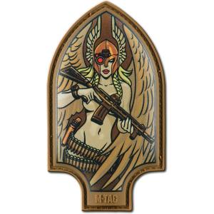 M-Tac Morale Patch Valkyrie – PVC Tactical Military Patch with Hook Fastener Backing – Patches for Vest, Backpacks, Hats (Black)(Coyote)