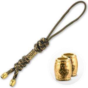 M-Tac Skull Knife Lanyard with Bead – Paracord Lanyard for Knives & EDC – Tactical Knife Fob Pull Cord – Durable Paracord(Camo)