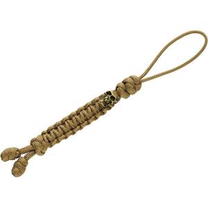 M-Tac Skull Knife Lanyard with Bead – Paracord Lanyard for Knives & EDC – Tactical Knife Fob Pull Cord – Durable Paracord(Coyote)