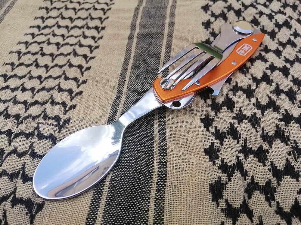 image:imageMTac 3in1 Spork SpoonFork Bottle Opener Utensil with Carabiner 3in1