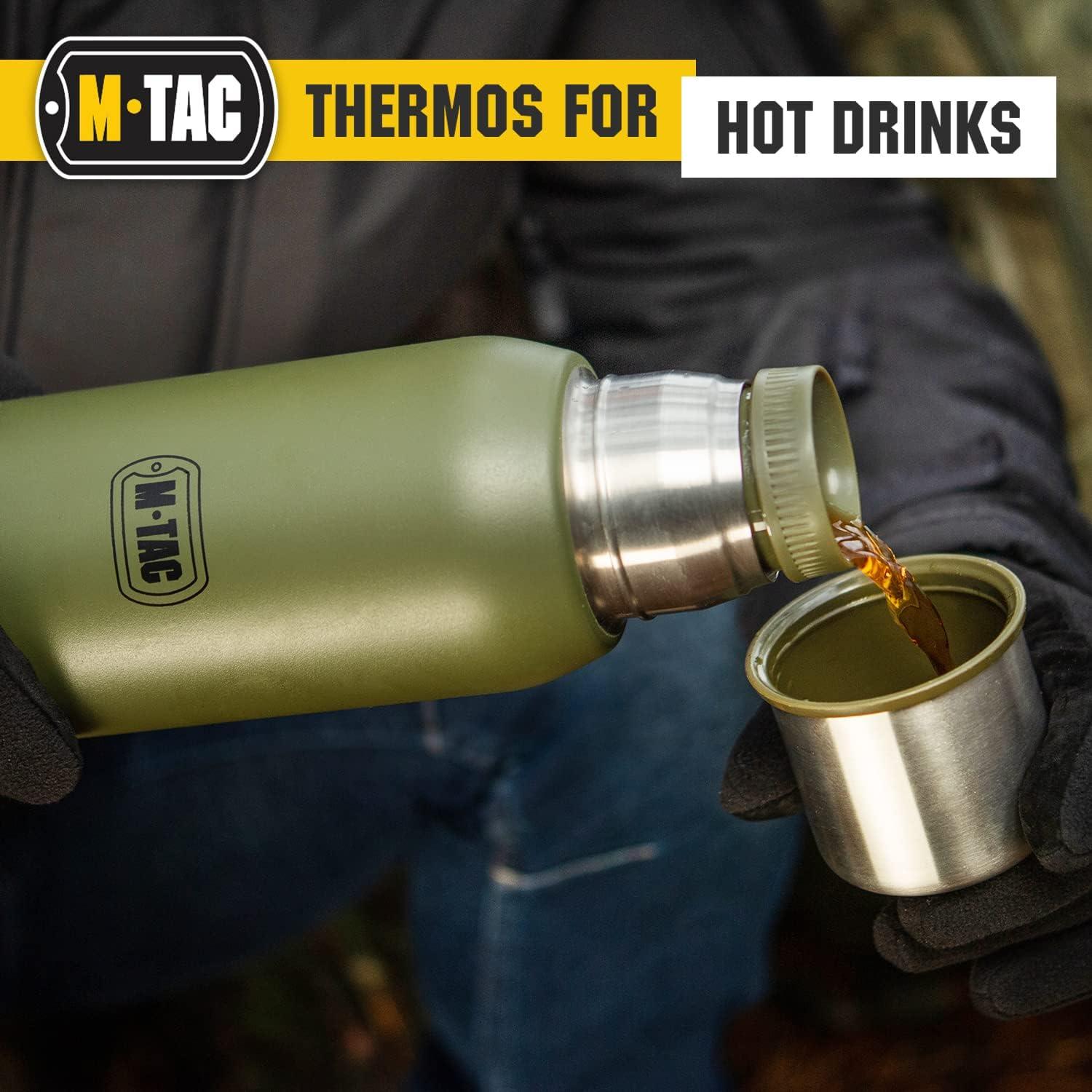 image:imageMTac Thermo Water Bottle Type 2 for Cold amp Hot Beverages Stainless Steel Thermos Leakproof Vacuum Insulated Flask Travel Coffee Mug Olive 44 ozOlive