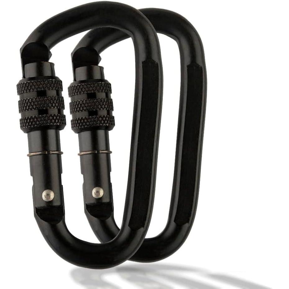 image:imageMTac 4 Heavy Duty Carabiner 27 kN 6070 lbs Twist Lock Auto Locking Steel Carabiner Clip Pack of 2