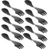 M‑Tac 4-in-1 Tactical Cutlery Set – Folding Spoon, Knife, Fork & Bottle Opener – Compact Stainless Steel Flatware for Camping & EDC(10 in 1)