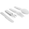 M‑Tac 4-in-1 Tactical Cutlery Set – Folding Spoon, Knife, Fork & Bottle Opener – Compact Stainless Steel Flatware for Camping & EDC(4 in 1)