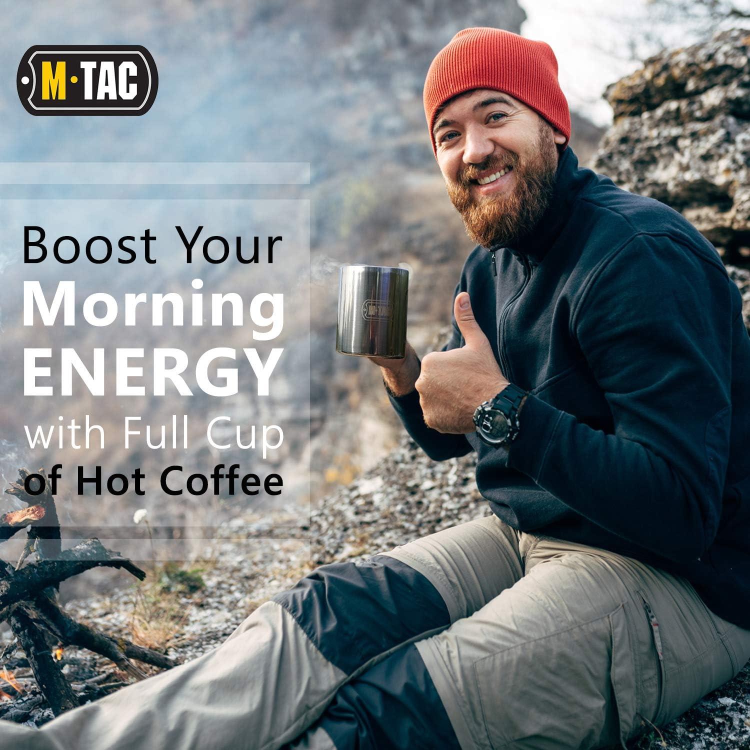 image:imageMTac 17oz Stainless Steel Hiking Mug Travel Coffee Cup with Handle15 Ounces