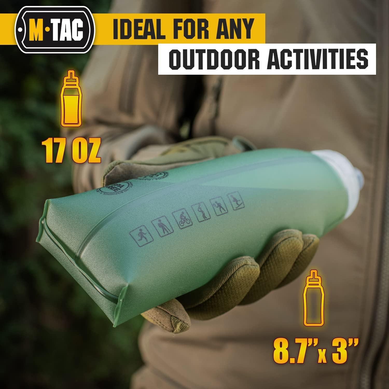 image:imageMTac Flexible Water Bottle Travel Soft Squeeze Flask Ideal for Outdoor Activity 17 oz