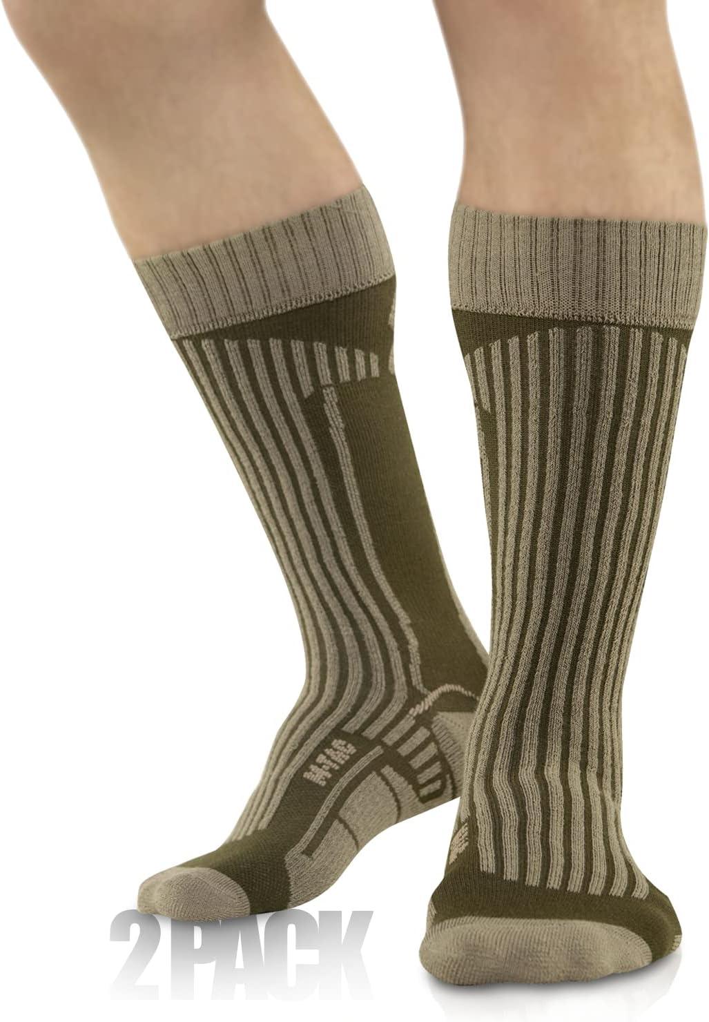 image:imageMTac Crew Knee High Tactical Socks 2 Pack Military Lightweight Coolmax Moisture Wicking Army Combat SocksMid Calf