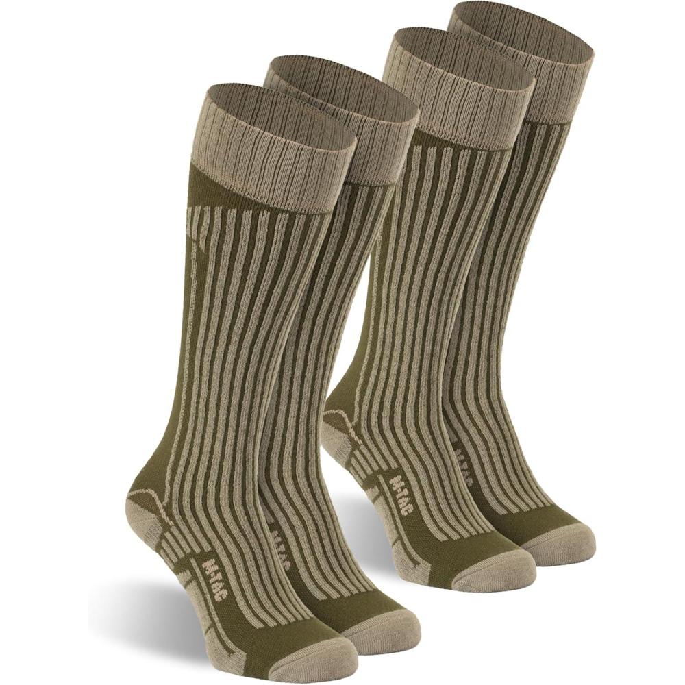 image:imageMTac Crew Knee High Tactical Socks 2 Pack Military Lightweight Coolmax Moisture Wicking Army Combat SocksMid Calf