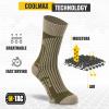 M-Tac Crew Knee High Tactical Socks 2 Pack – Military Lightweight Coolmax Moisture Wicking Army Combat Socks(Crew)