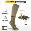 M-Tac Crew Knee High Tactical Socks 2 Pack – Military Lightweight Coolmax Moisture Wicking Army Combat Socks(Knee High)