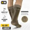 M-Tac Crew Knee High Tactical Socks 2 Pack – Military Lightweight Coolmax Moisture Wicking Army Combat Socks(Mid Calf)