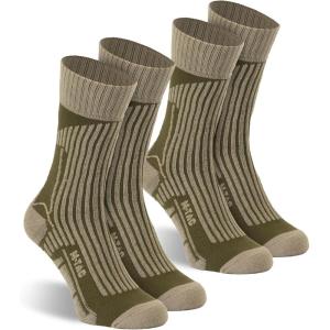 M-Tac Crew Knee High Tactical Socks 2 Pack – Military Lightweight Coolmax Moisture Wicking Army Combat Socks(Crew)