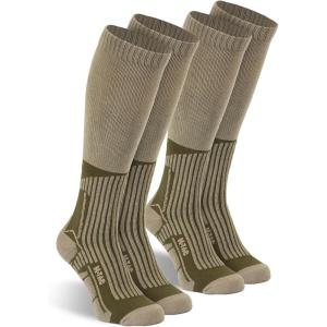 M-Tac Crew Knee High Tactical Socks 2 Pack – Military Lightweight Coolmax Moisture Wicking Army Combat Socks(Knee High)