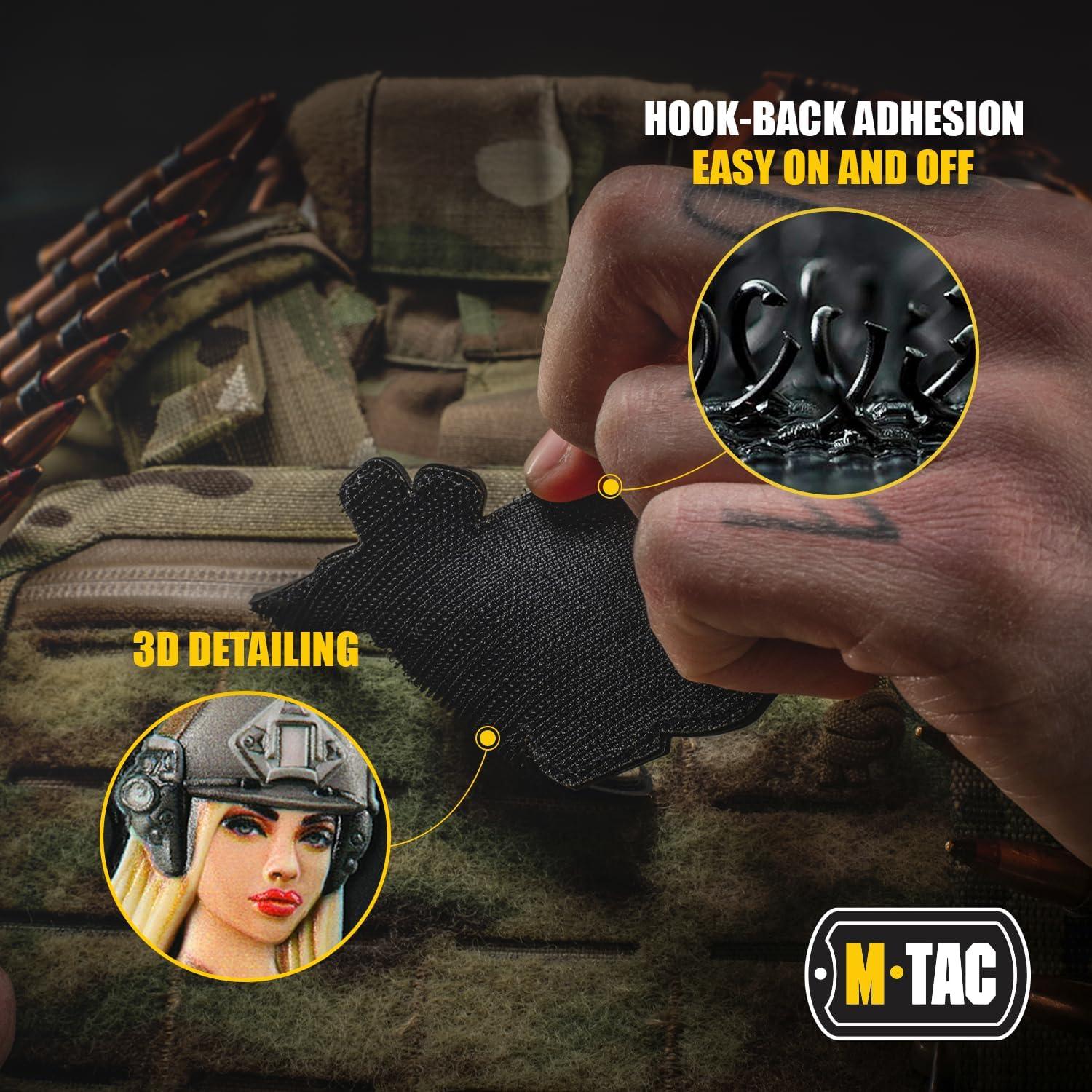 image:imageMTac Morale Patch Tactical Girl PVC Tactical Military Patch with Hook Fastener Backing RealLooking Patches for Vest Backpacks Hats 8 LuckyJapan