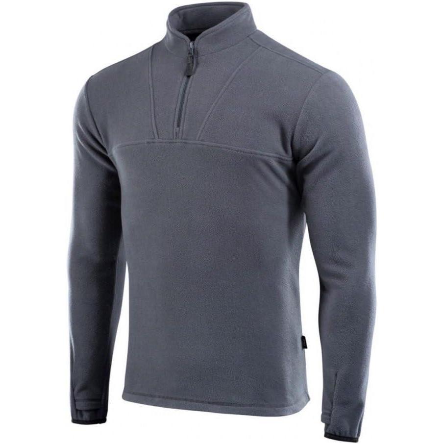 image:imageMTac Mens Fleece Quarter Zip Pullover Tactical Thermal Long Sleeve Sweater with High Mock Neck for Outdoor WorkDark Grey