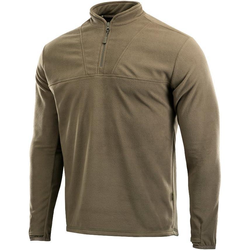 image:imageMTac Mens Fleece Quarter Zip Pullover Tactical Thermal Long Sleeve Sweater with High Mock Neck for Outdoor WorkOlive Dark