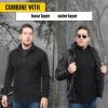 M-Tac Men’s Fleece Quarter Zip Pullover – Tactical Thermal Long Sleeve Sweater with High Mock Neck for Outdoor Work(Black)
