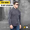 M-Tac Men’s Fleece Quarter Zip Pullover – Tactical Thermal Long Sleeve Sweater with High Mock Neck for Outdoor Work(Dark Grey)