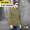 M-Tac Men’s Fleece Quarter Zip Pullover – Tactical Thermal Long Sleeve Sweater with High Mock Neck for Outdoor Work(Ocp)
