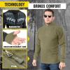 M-Tac Men’s Fleece Quarter Zip Pullover – Tactical Thermal Long Sleeve Sweater with High Mock Neck for Outdoor Work(Ocp)