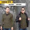 M-Tac Men’s Fleece Quarter Zip Pullover – Tactical Thermal Long Sleeve Sweater with High Mock Neck for Outdoor Work(Olive Dark)
