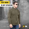 M-Tac Men’s Fleece Quarter Zip Pullover – Tactical Thermal Long Sleeve Sweater with High Mock Neck for Outdoor Work(Olive Dark)