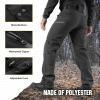 M-Tac Men’s Winter Tactical Work Pants – Thermal Softshell Fleece Lined Cargo Pants for Cold Weather & Outdoor Use(Black)