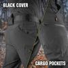 M-Tac Men’s Winter Tactical Work Pants – Thermal Softshell Fleece Lined Cargo Pants for Cold Weather & Outdoor Use(Black)
