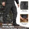 M-Tac Men’s Winter Tactical Work Pants – Thermal Softshell Fleece Lined Cargo Pants for Cold Weather & Outdoor Use(Black)