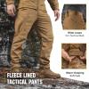 M-Tac Men’s Winter Tactical Work Pants – Thermal Softshell Fleece Lined Cargo Pants for Cold Weather & Outdoor Use(Coyote)