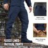 M-Tac Men’s Winter Tactical Work Pants – Thermal Softshell Fleece Lined Cargo Pants for Cold Weather & Outdoor Use(Navy Blue)